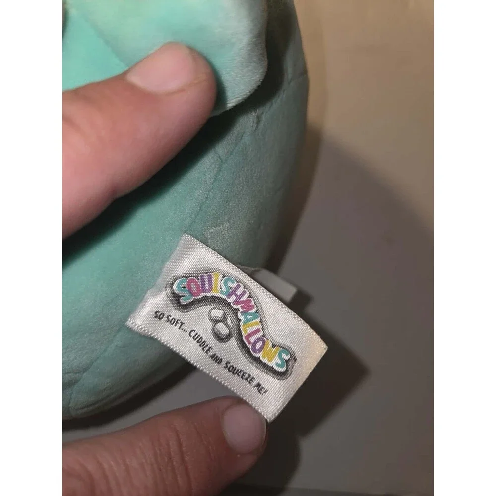 Squishmallows 8” Sammy Teal Happy Green Bunny w/ Fur - 2021 Easter Collection